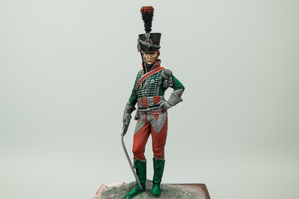 Taller: Light Cavalryman of the 12th Regt. France 1806, Pegaso Models 75mm., Pintura (1), por Paulino Barros