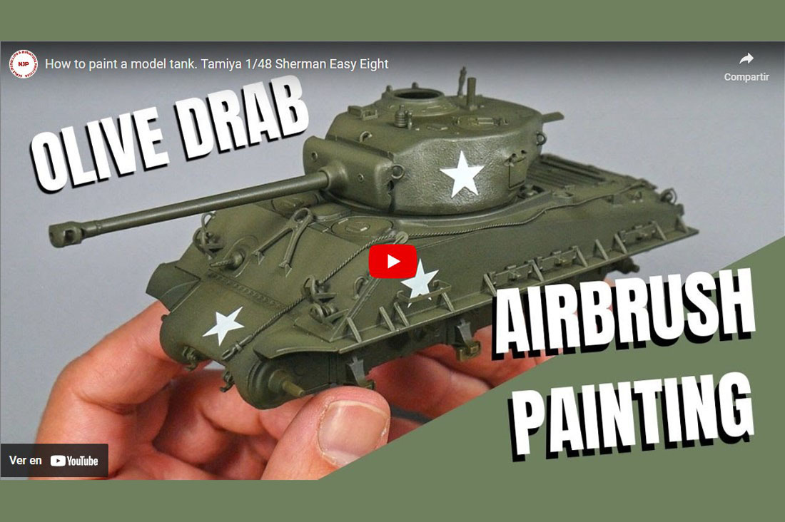 Video: How to Paint a Model Tank. Tamiya 1/48 Sherman Easy Eight